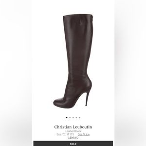 Louboutin Fifi Botta Knee Boots Size 38 1/2